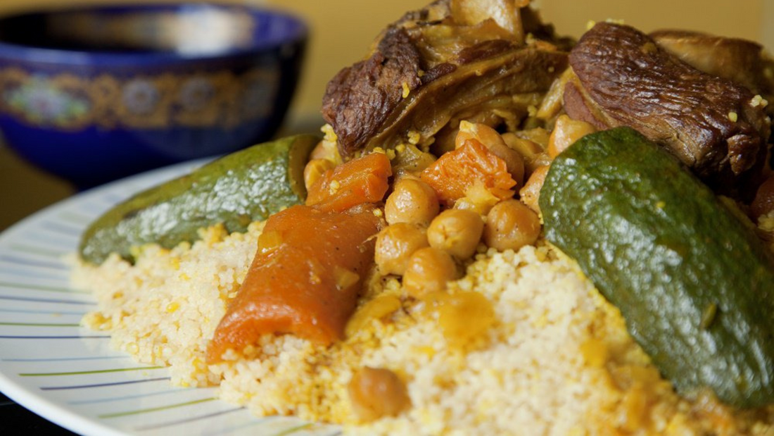 Mouton sauce légumes avec son couscous - Viande de Ferké